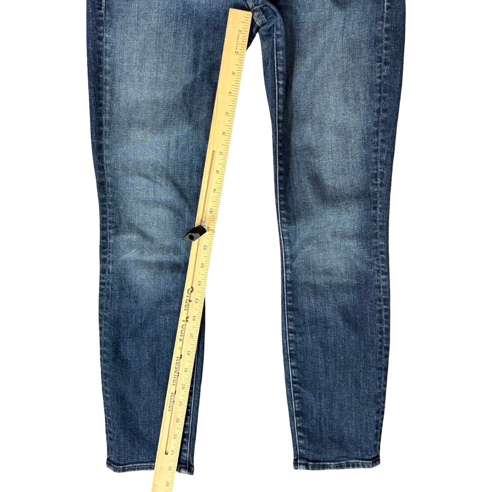 Mother Denim Blue Medium Wash Stretch The Looker Crop On The Edge Size 24 - Picture 9 of 12